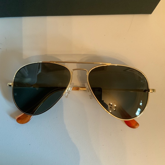 Randolph 23K Gold Aviator Sunglasses - Picture 2 of 6